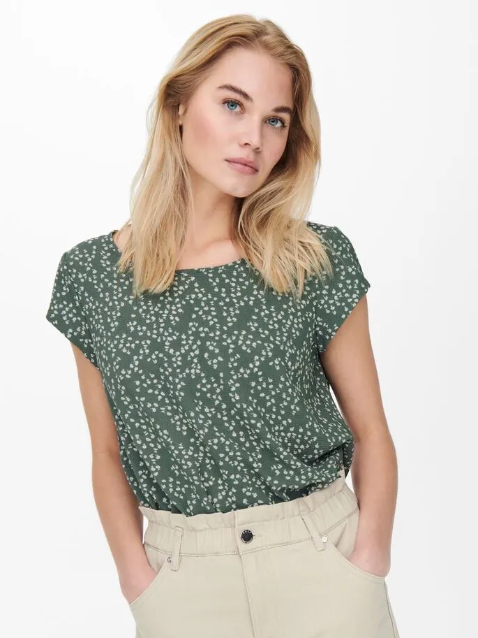 Nova Lux Short Sleeve Patterned Top