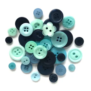 Ocean Blue Buttons