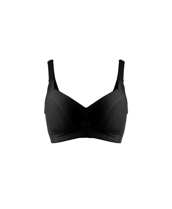 Okus - Comfy Cotton Maternity & Nursing Bra - Black