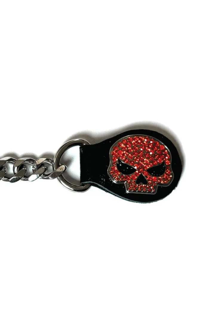 Orange Bling Skull 7" Women's Vest Extender