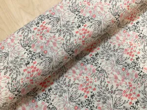 Pale Pink Floral COTTON POPLIN