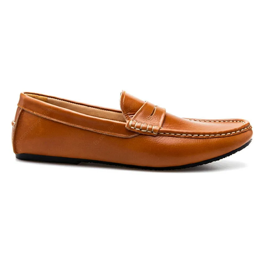 Penny Leather Loafer Soft Beige