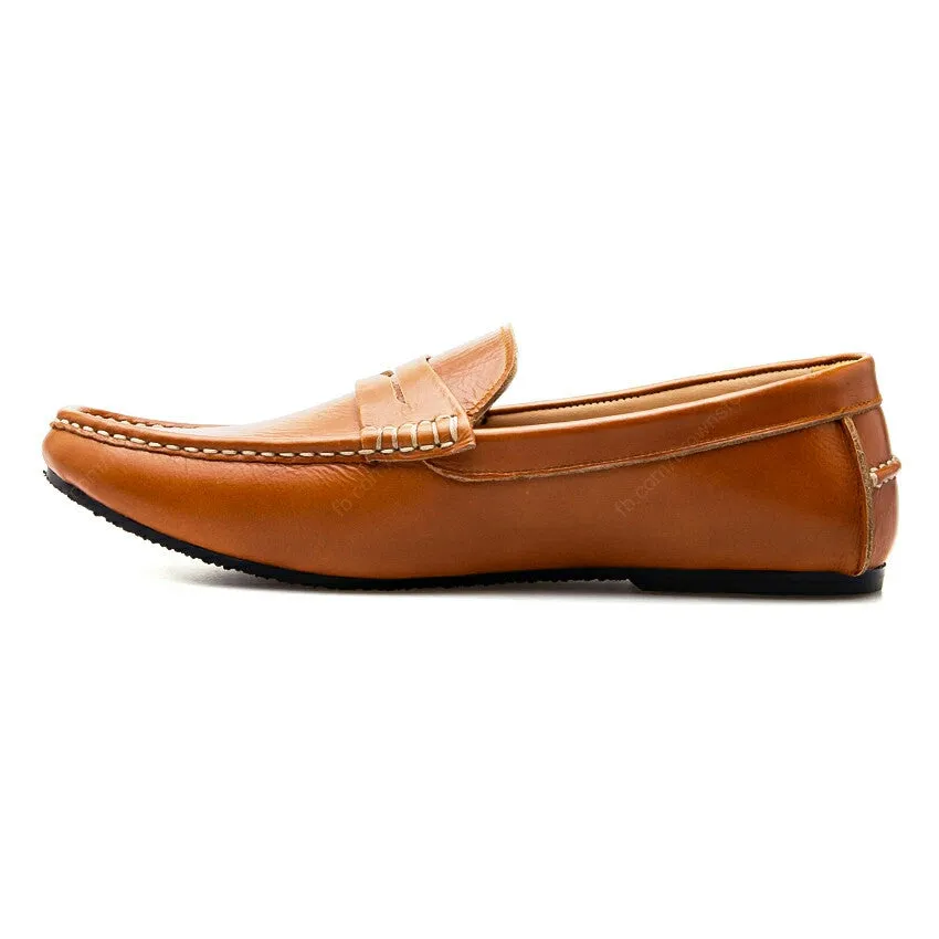 Penny Leather Loafer Soft Beige