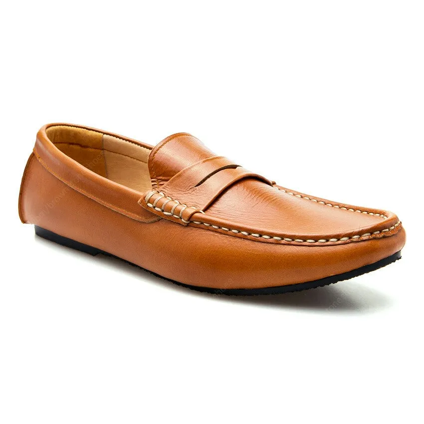 Penny Leather Loafer Soft Beige