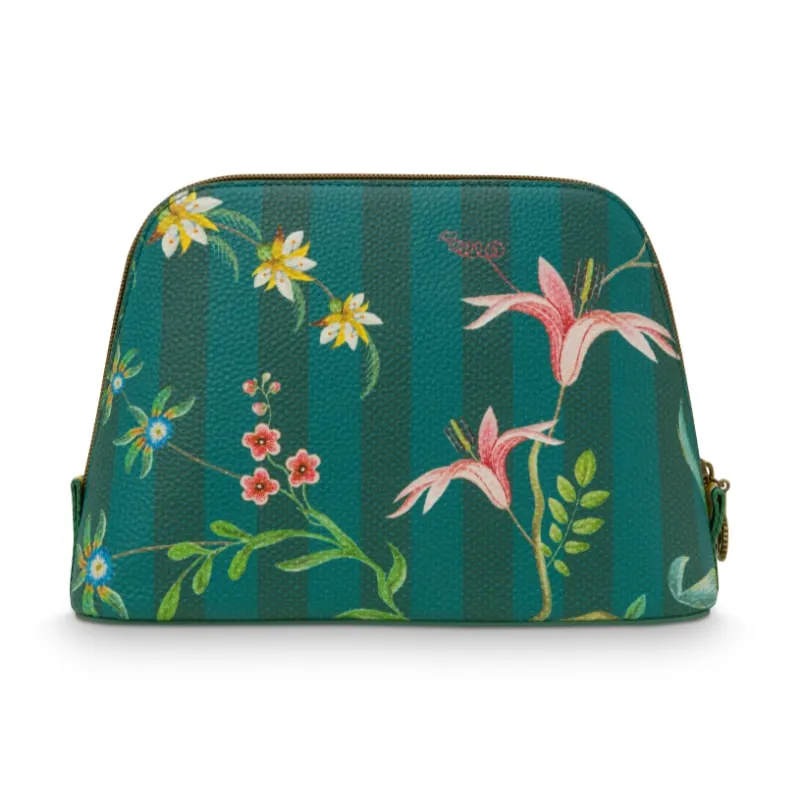 PIP Studio Fleur Grandeur Green Triangle Cosmetic Bag