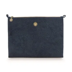 PIP Studio Quilted Dark Blue Flat Cosmetic Pouch