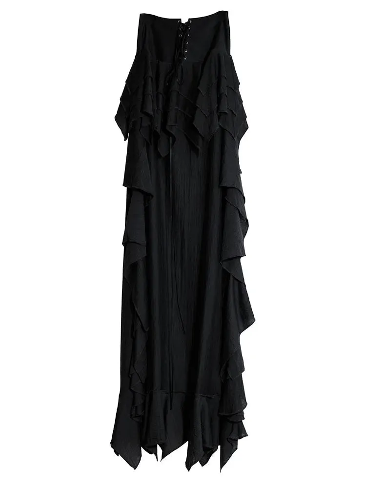 Prericy Asymmetrical Ruffle Skirt