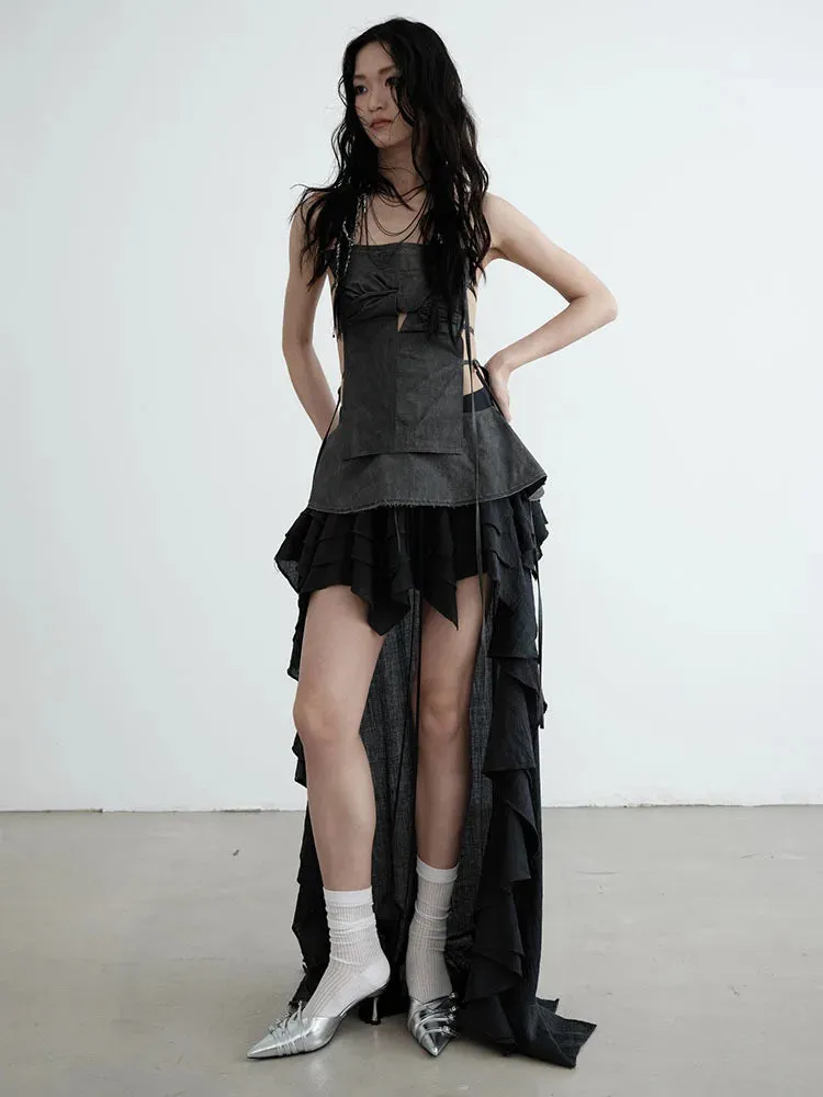 Prericy Asymmetrical Ruffle Skirt