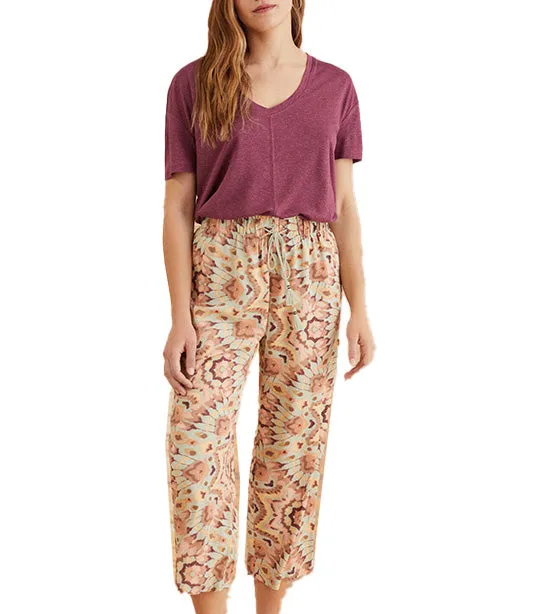 Printed Capri Pants Multi