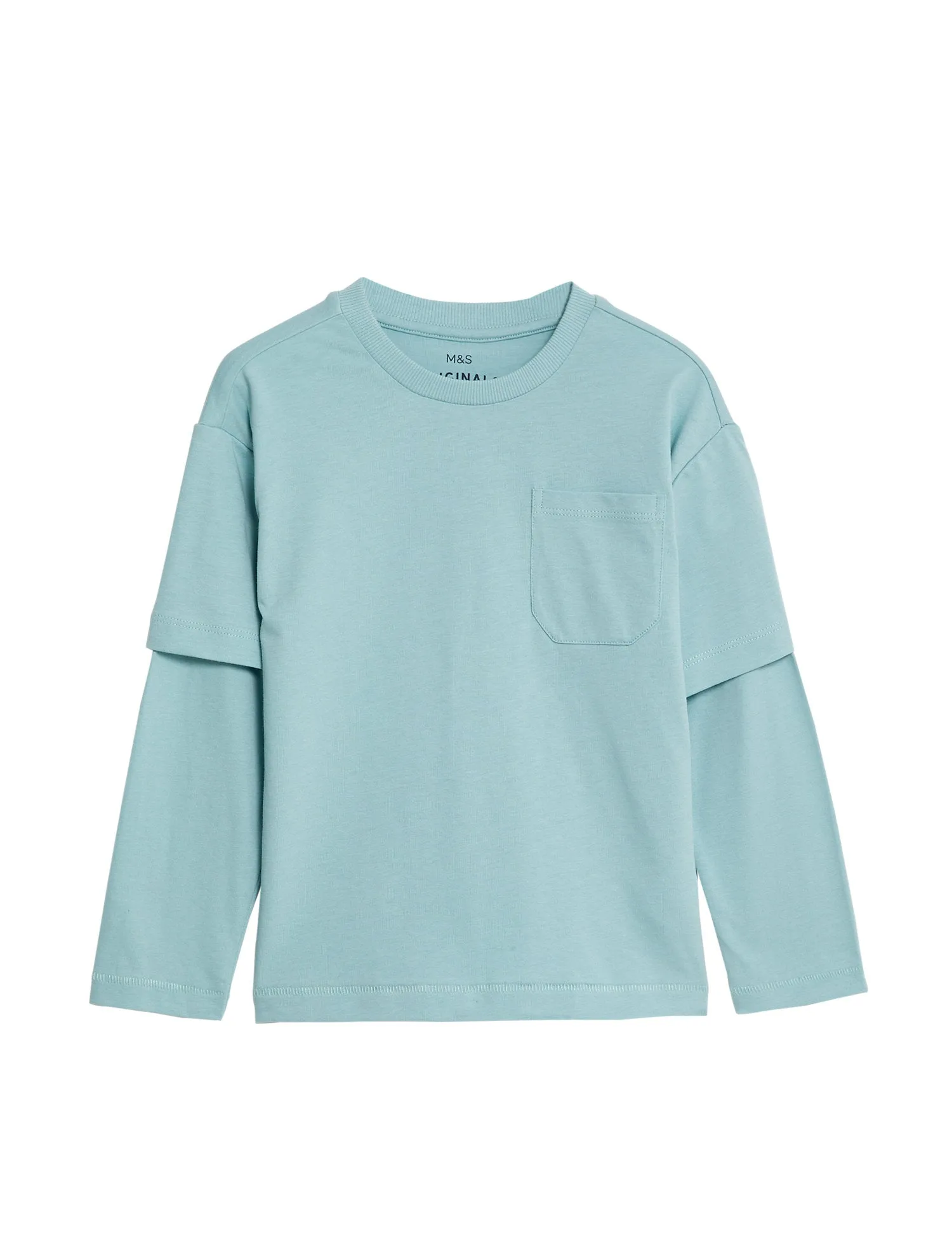 Pure Cotton Mock Sleeve Top