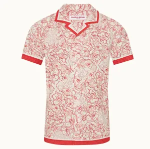 Red Sand Nouveau Hibbert Print Classic Fit Capri Collar Shirt