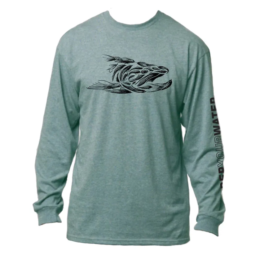 RepYourWater Trout Streamers Long Sleeve Tee