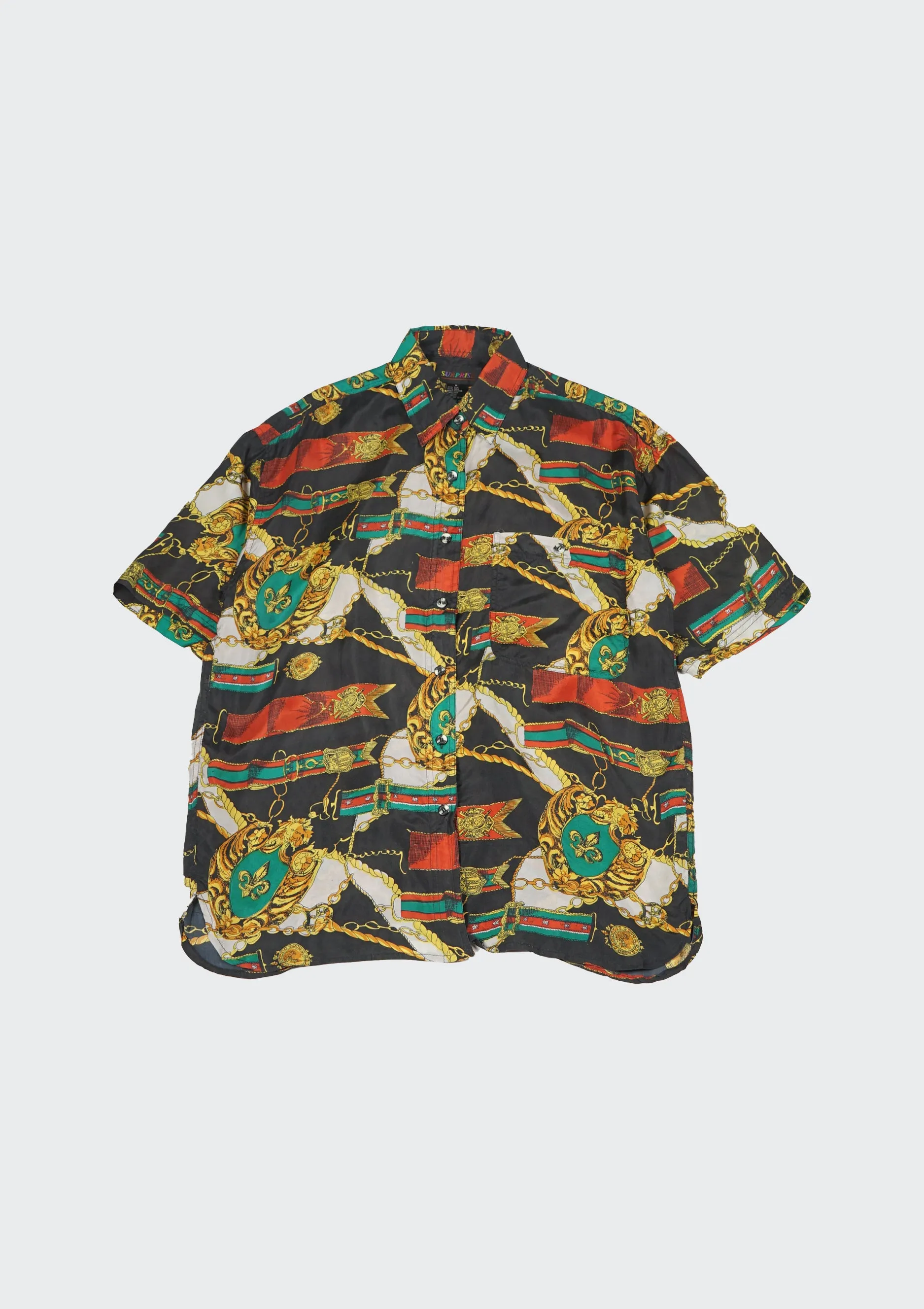 Silk Shirts Short Sleeve Patterned