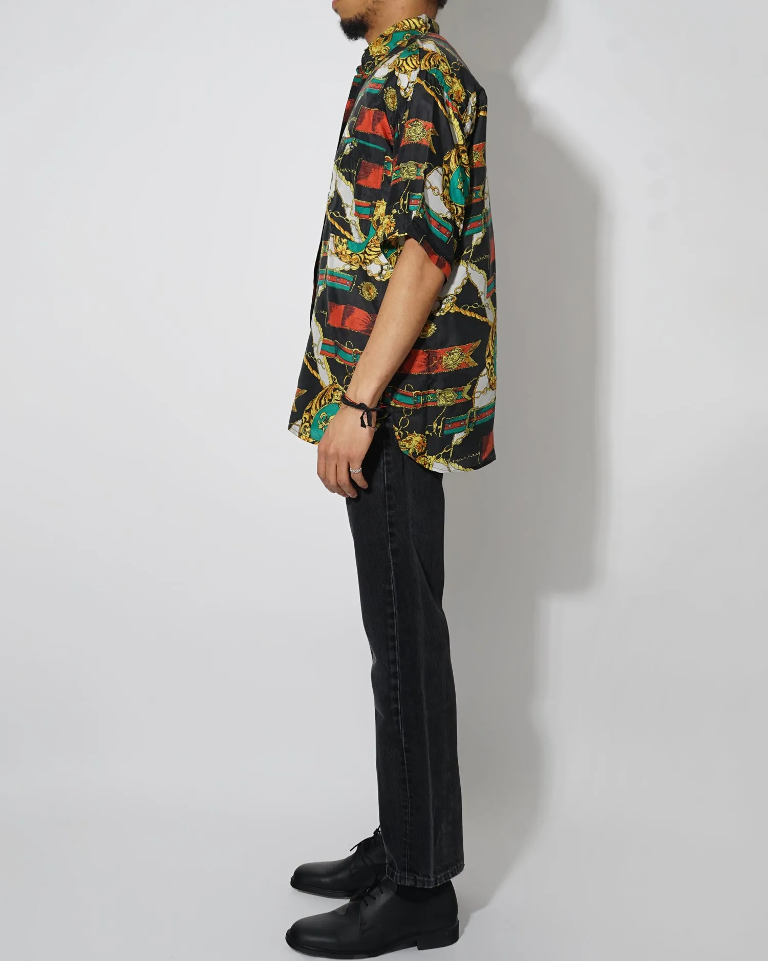 Silk Shirts Short Sleeve Patterned