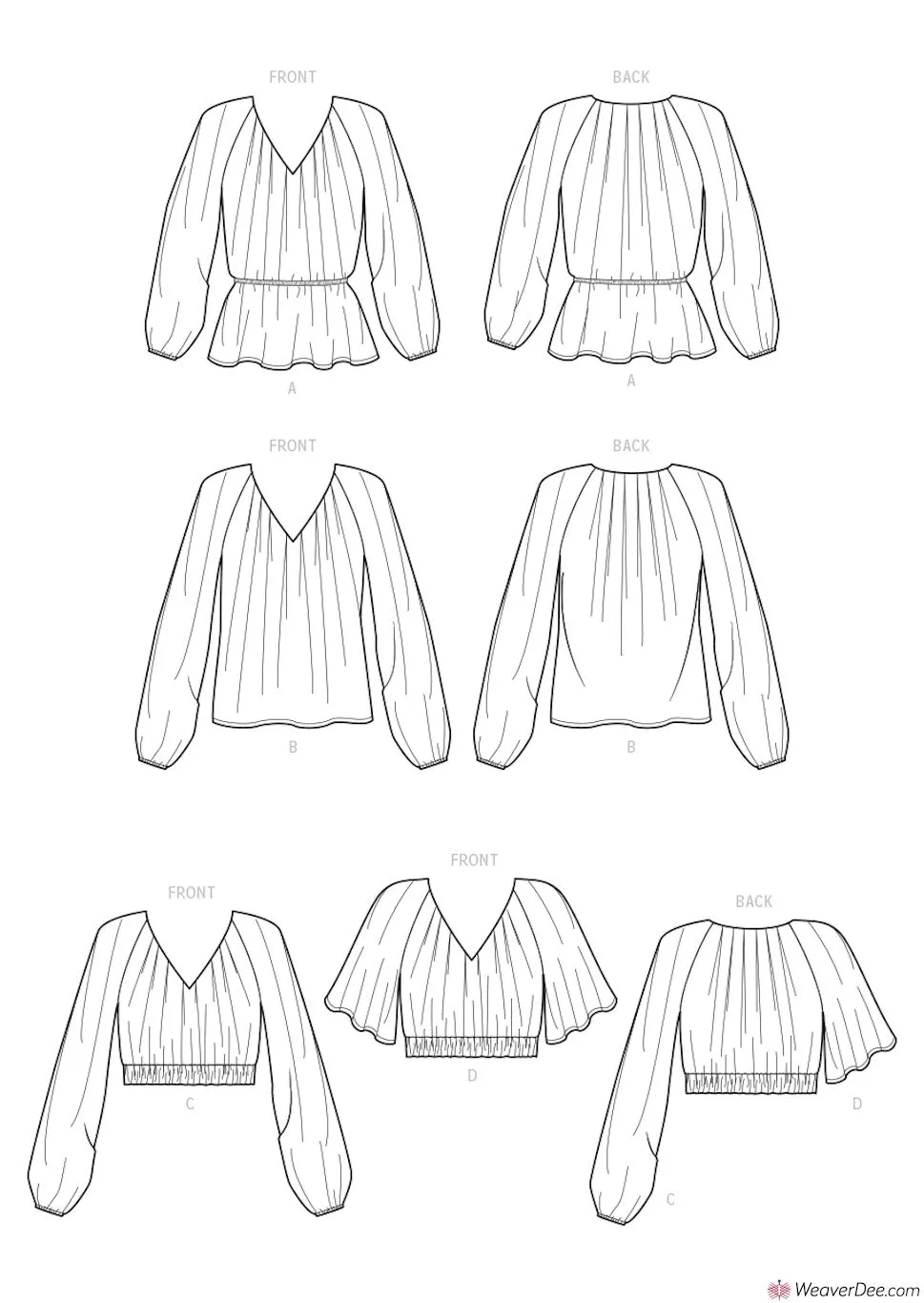 Simplicity Pattern S9604 Misses' Blouses