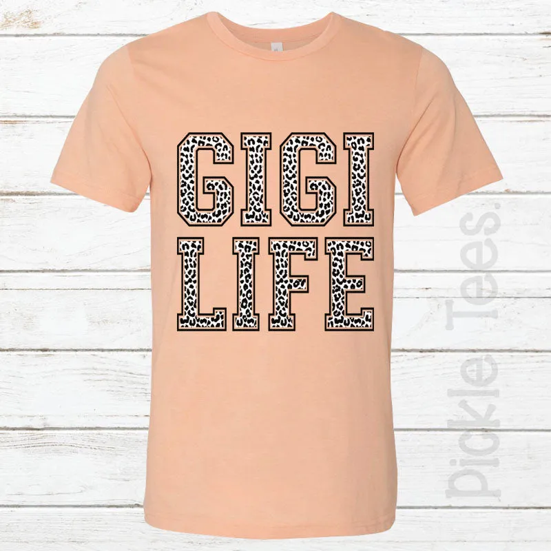 Snow Leopard Gigi Life PEACH Crew Neck Tee