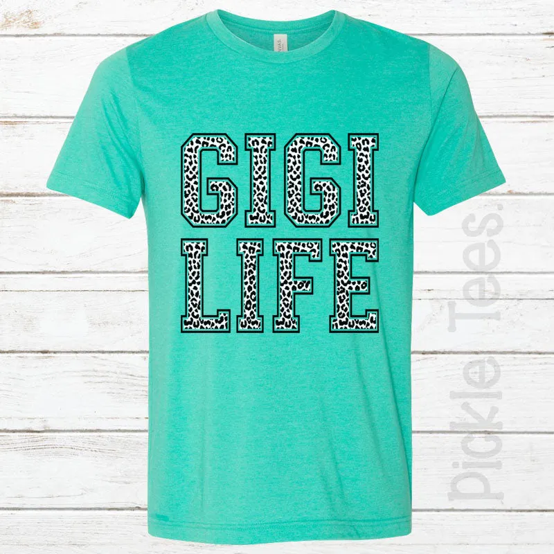 Snow Leopard Gigi Life SEA GREEN Crew Neck Tee