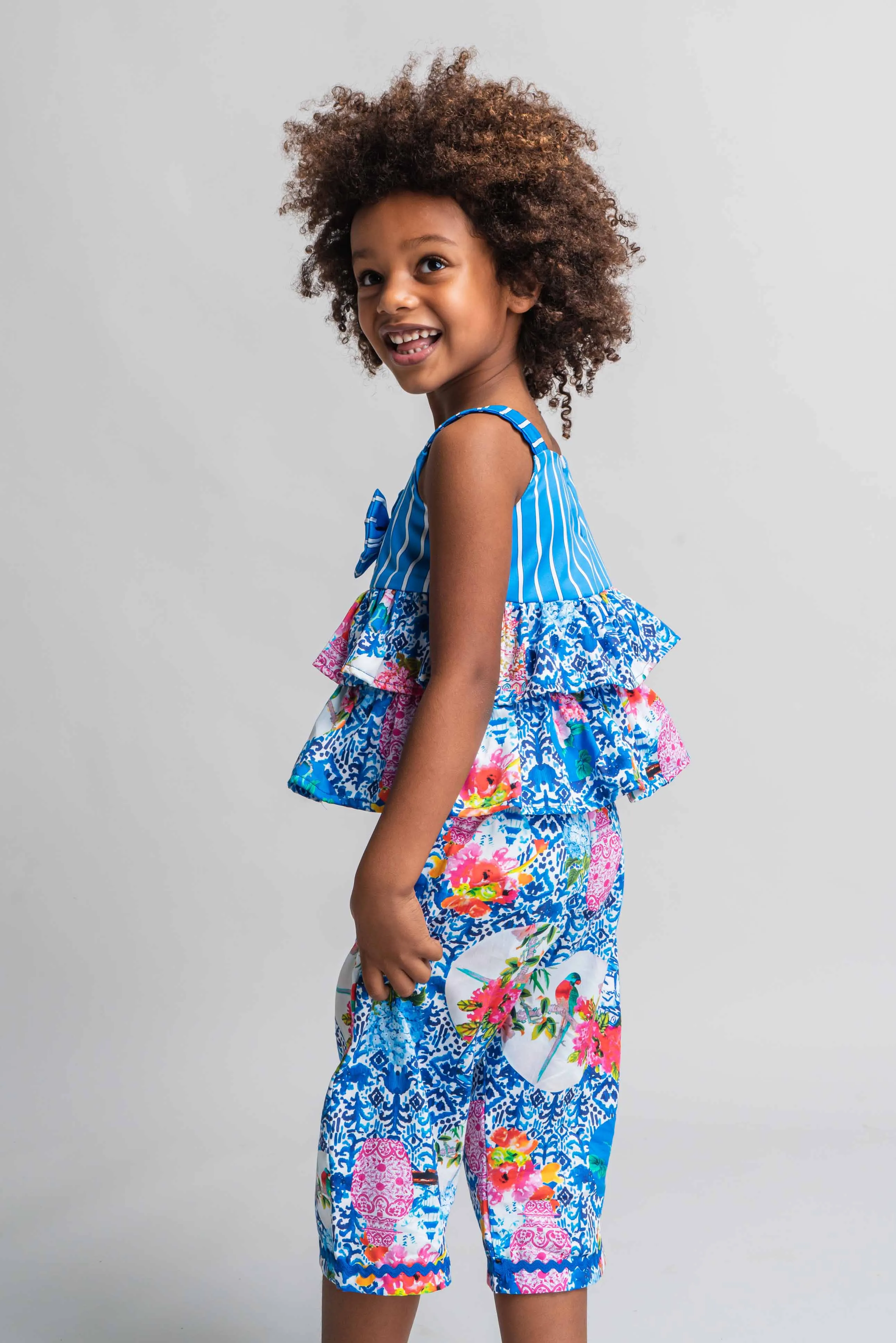 SS21 Rosalita Girls Waterway Blue Floral Set