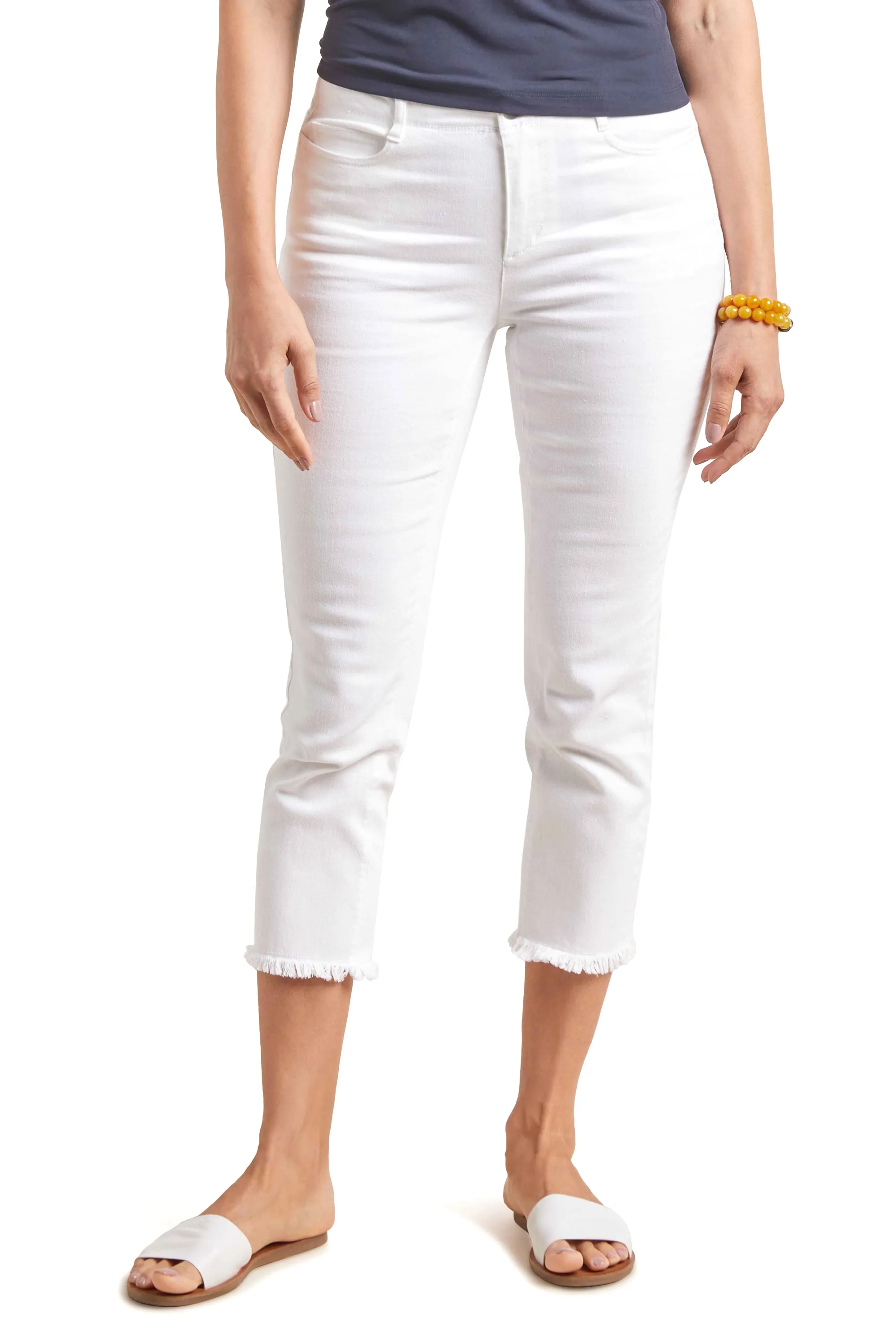 Stretch Denim Capri Jean