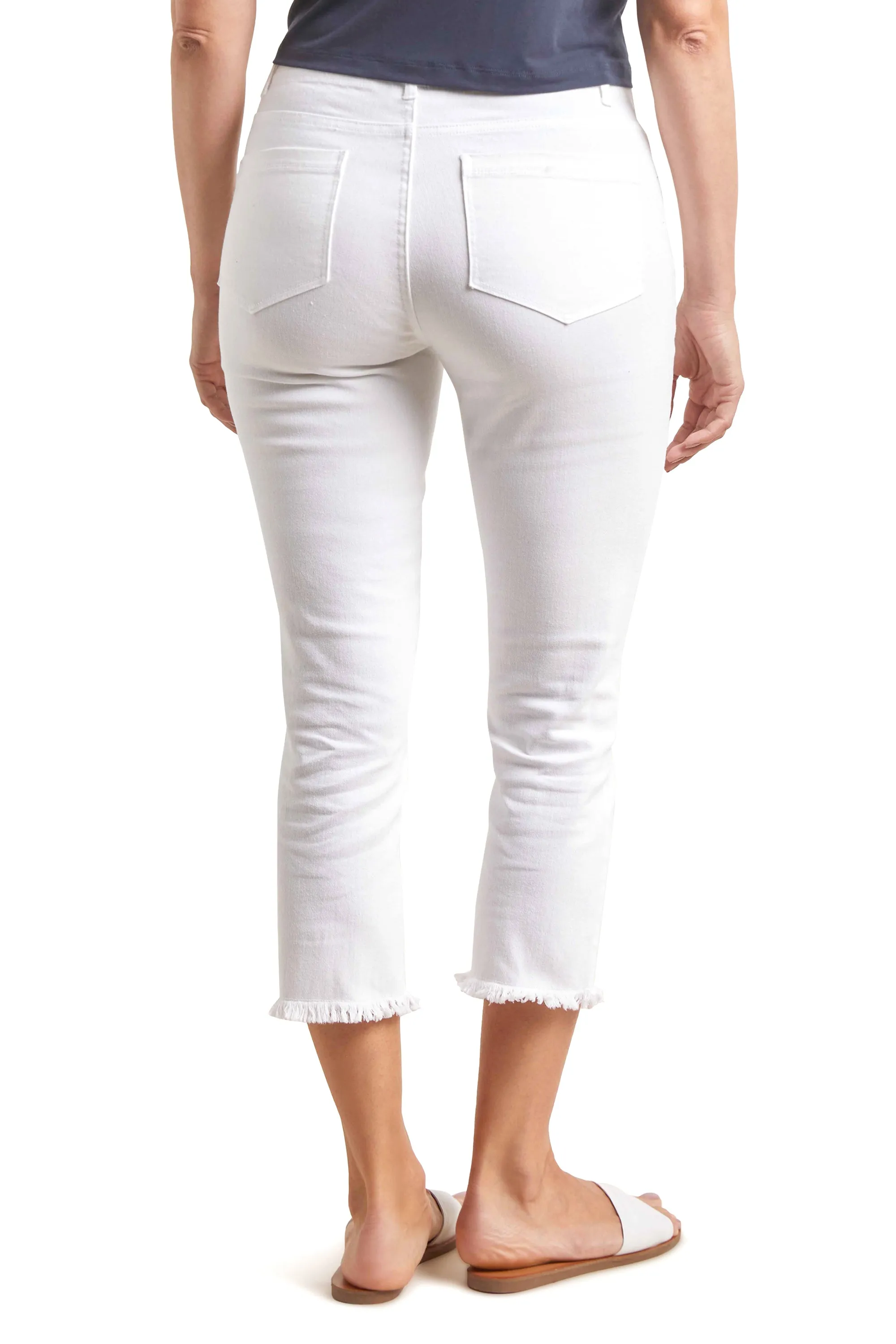 Stretch Denim Capri Jean