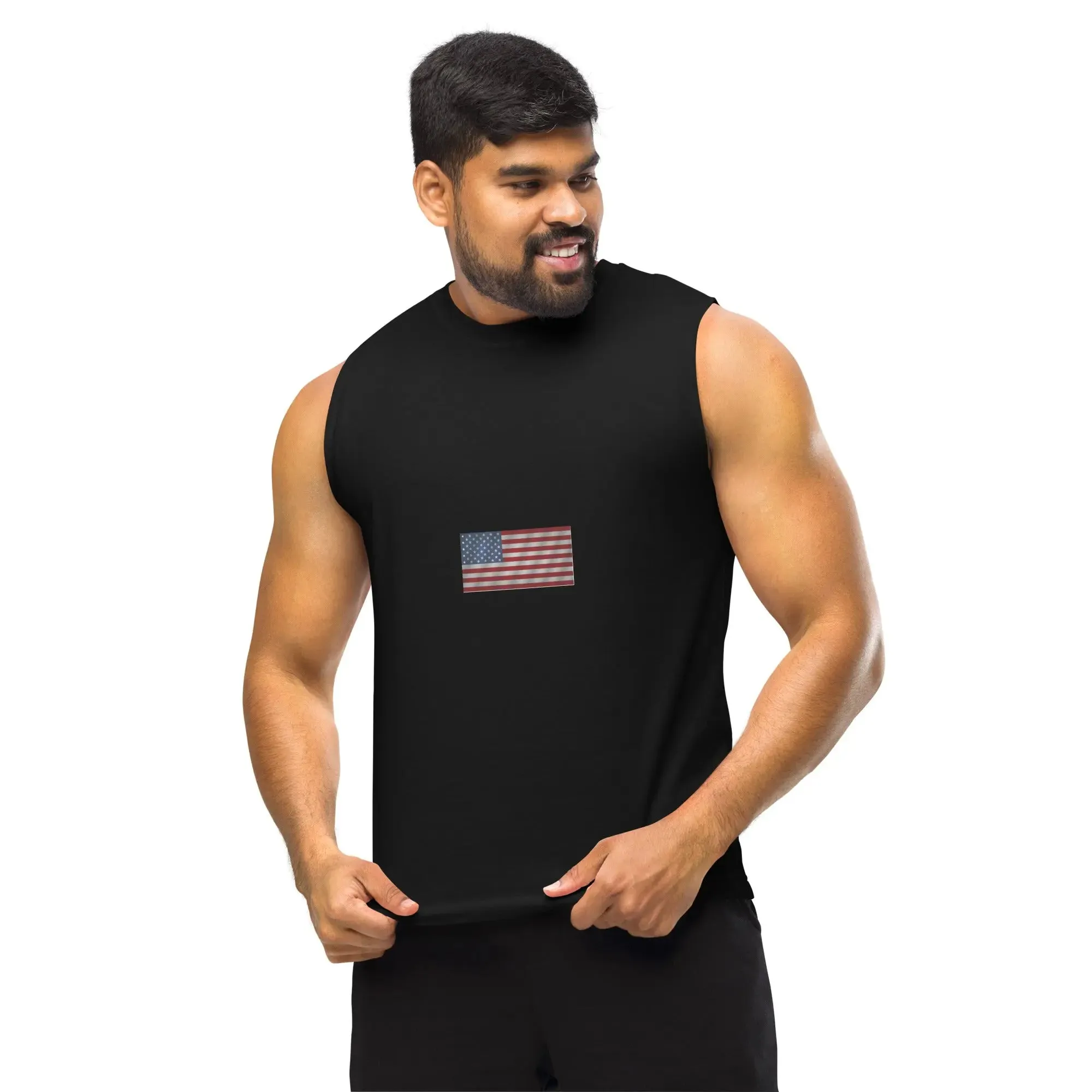 Tank Top Muscle Shirt US Flag