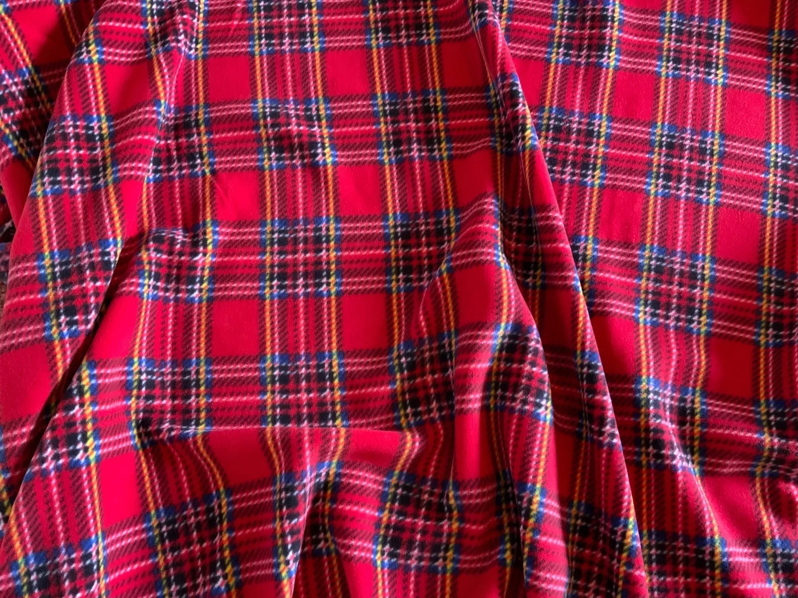 TARTAN PATTERN Polar Fleece  Fabric 170 gsm - 150 cms