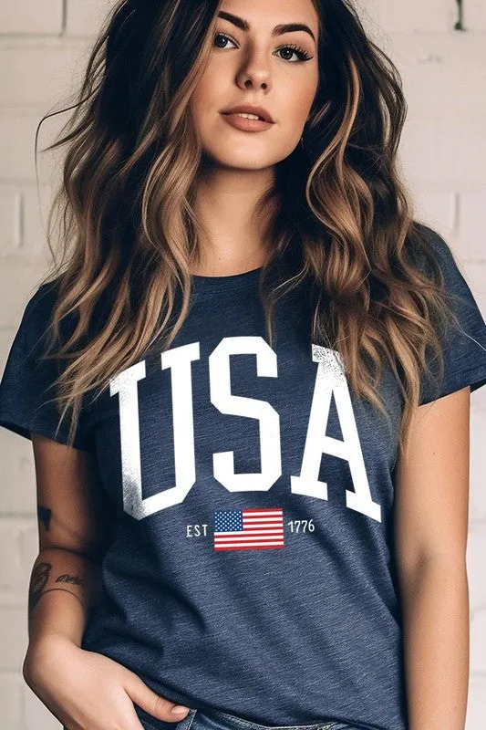 USA Est 1776 Graphic T Shirts