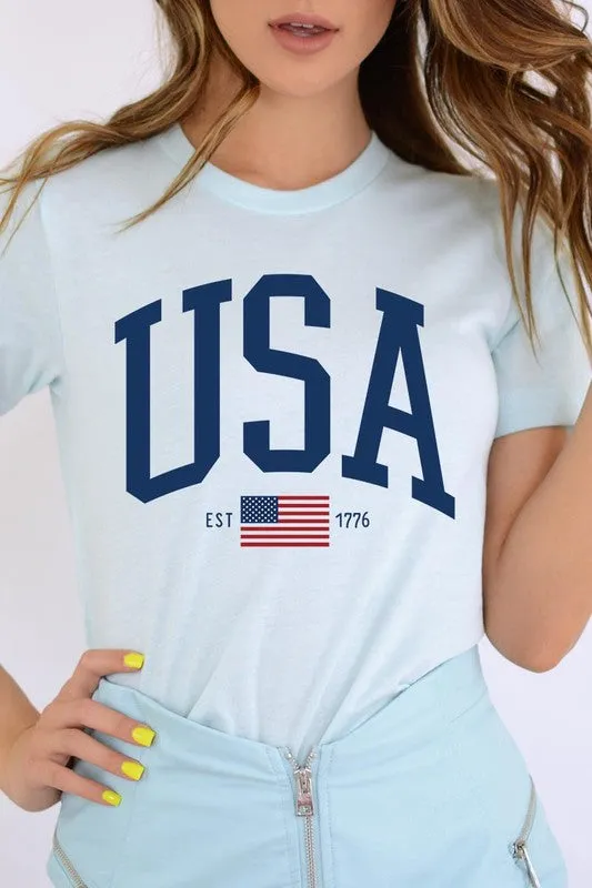 USA Est 1776 Graphic T Shirts