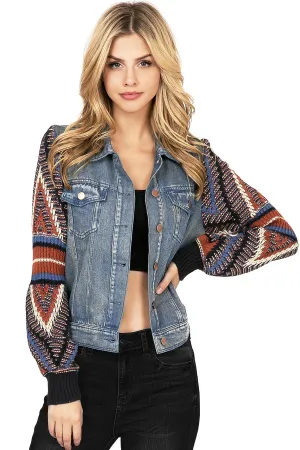 Vagabond Knit Denim Jacket