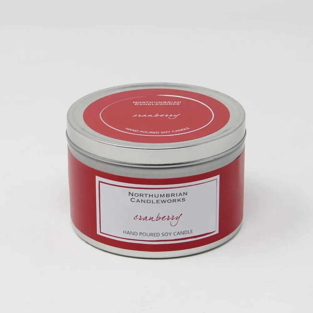 Vegan Soy Wax Candle Cranberry Scented