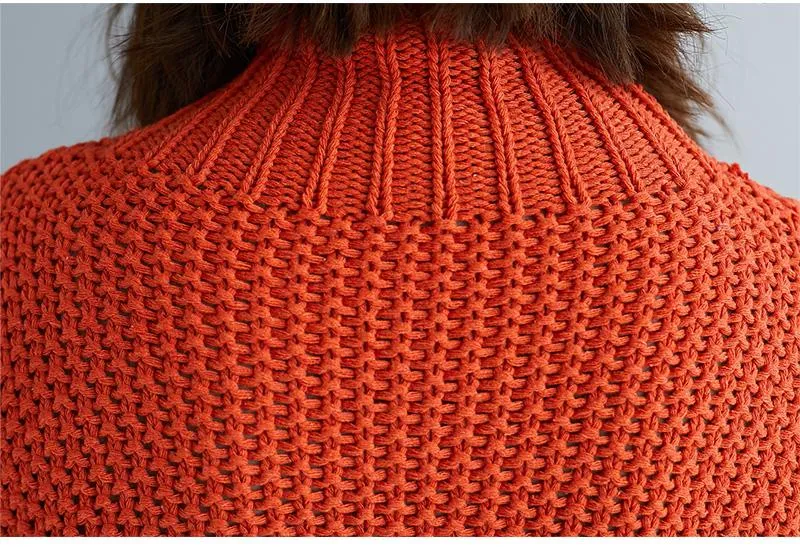 Women High Neck Knitting Sweaters