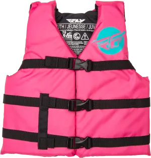 YOUTH FLOTATION VEST NEON PINK/TEAL